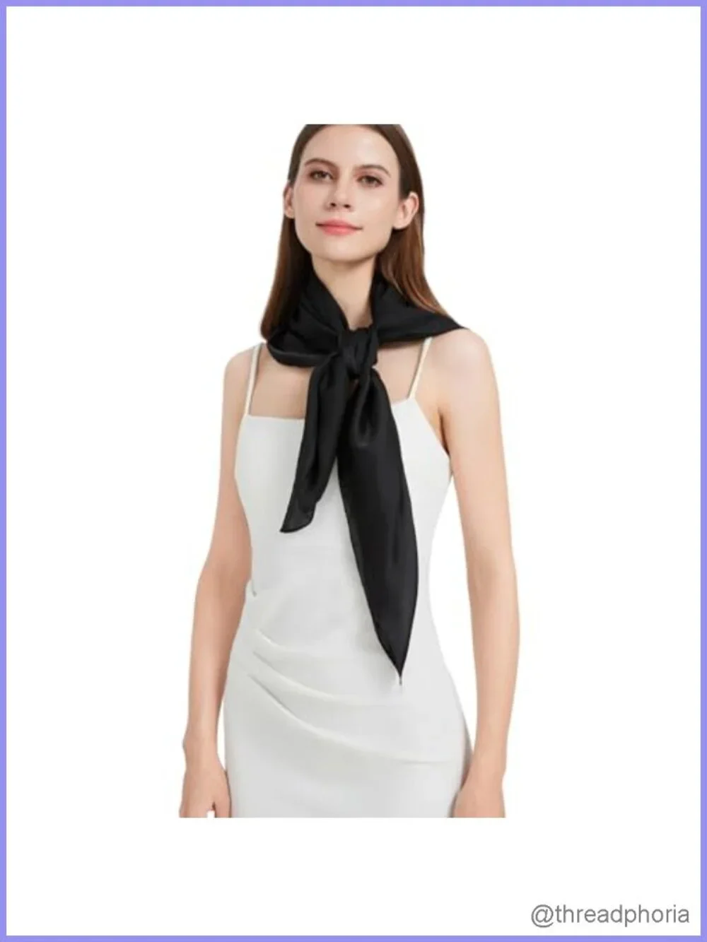 100% Mulberry Silk 35'' Square Scarf Hair Wrap Neck Scarf